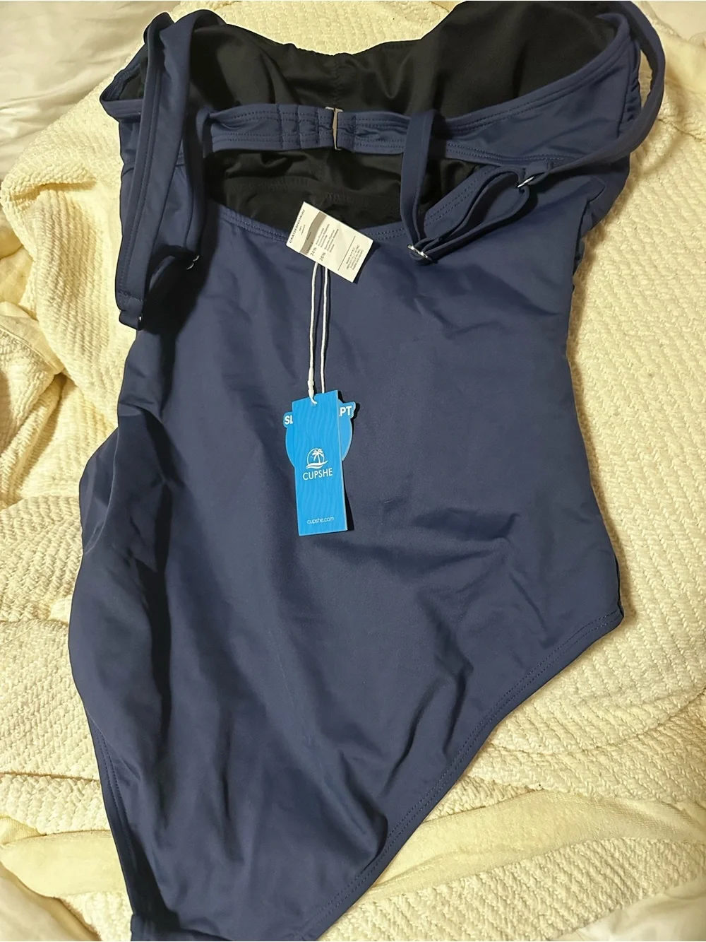 Cupshe Deep Navy Scoop One-Piece Swimsuit